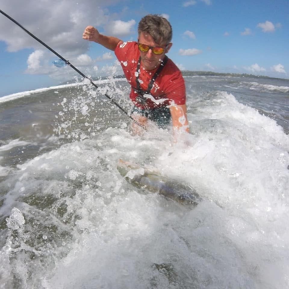 Hooked up in the surf